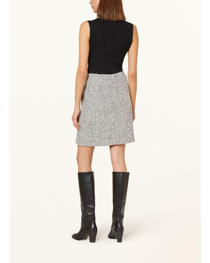 Luisa Cerano - Tweed Contrast Knit Pencil Skirt