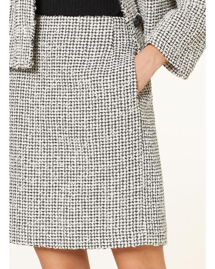Luisa Cerano - Tweed Contrast Knit Pencil Skirt