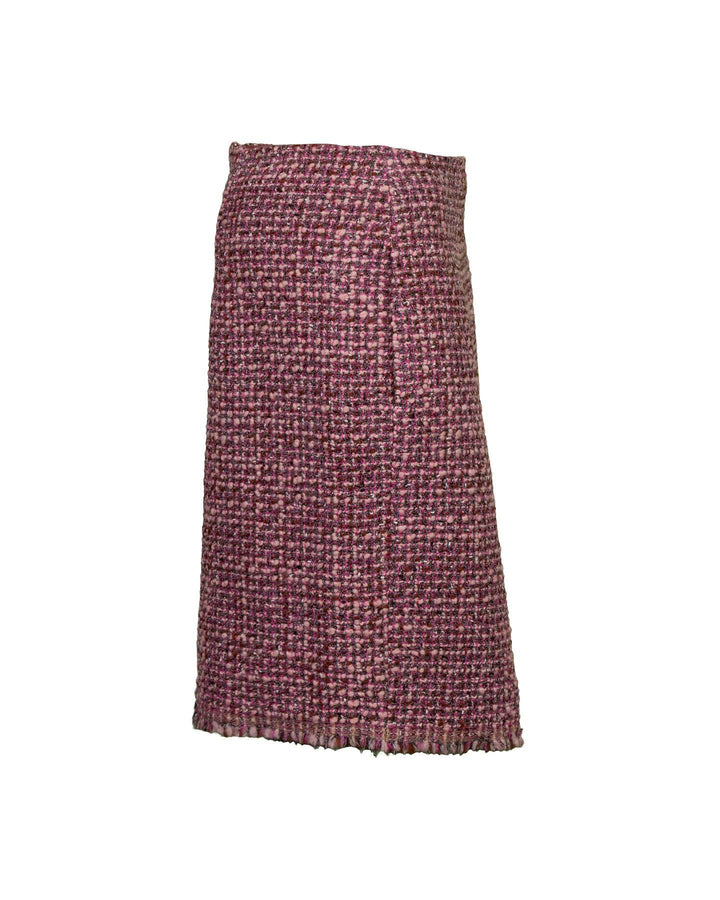 Luisa Cerano - Tweed Pencil Skirt Smoky Pink Multi