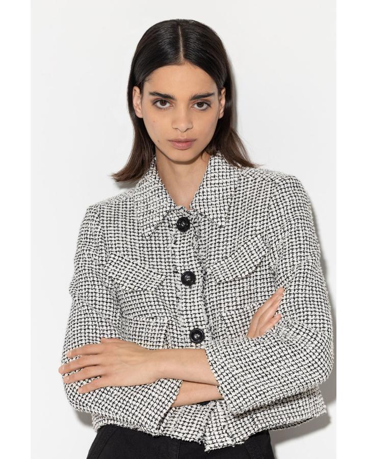 Luisa Cerano - Tweed Style Cropped Jacket