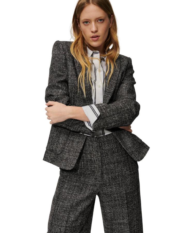 Luisa Cerano - Tweed Wool One Button Blazer