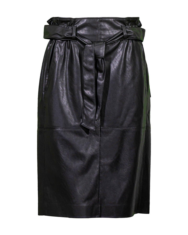 Luisa Cerano - Vegan Leather Paperbag Waist Skirt
