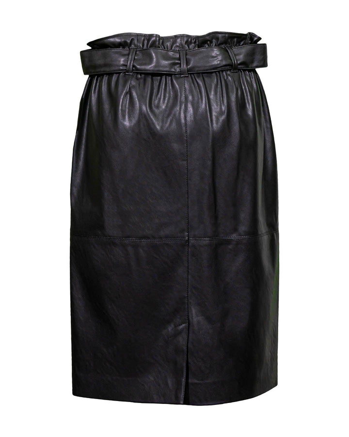 Luisa Cerano - Vegan Leather Paperbag Waist Skirt