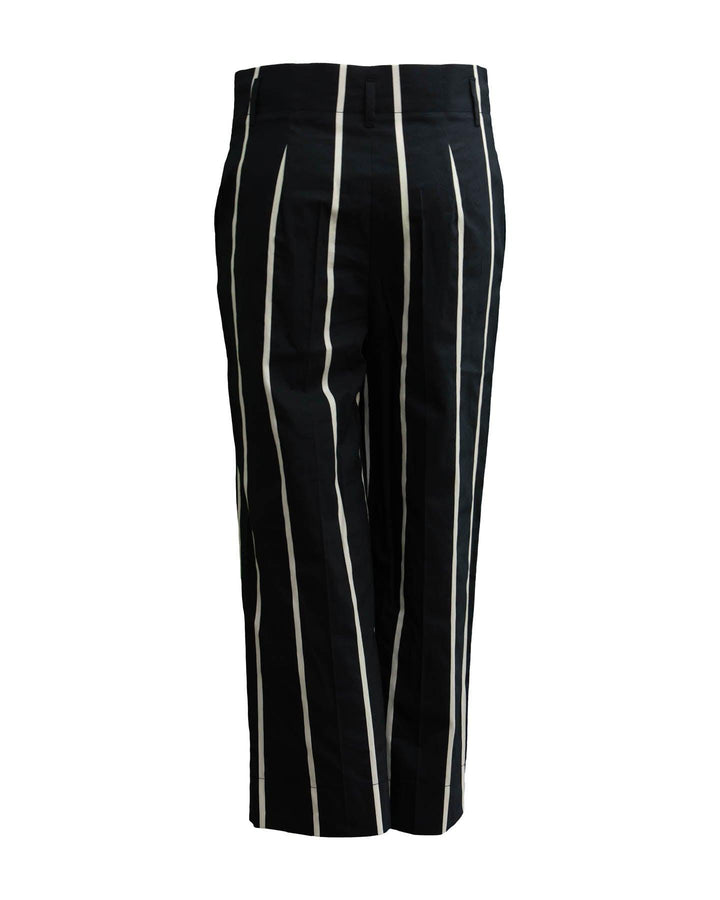 Luisa Cerano - Vertical Stripe Cropped Pant