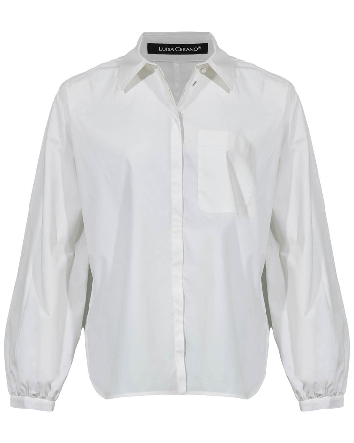 Luisa Cerano - White Cotton Poplin Blouse