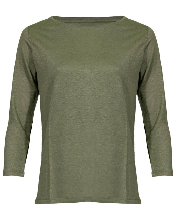 Majestic Filatures - Linen Stretch Boatneck Top
