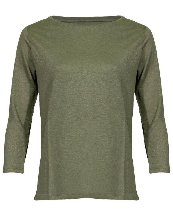 Majestic Filatures - Linen Stretch Boatneck Top