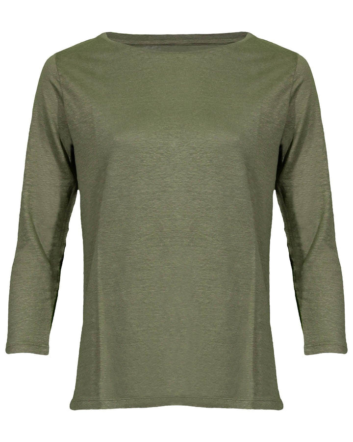 Majestic Filatures - Linen Stretch Boatneck Top