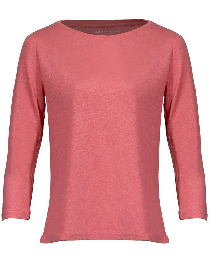 Majestic Filatures - Linen Stretch Boatneck Top