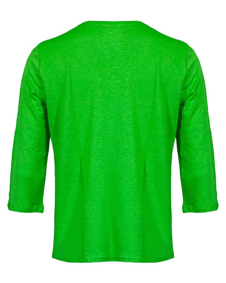 Majestic Filatures - Linen Stretch V-Neck Top