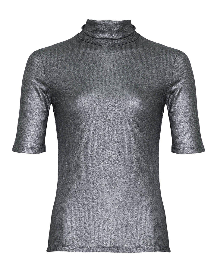 Majestic Filatures - Metallic Mini Rib Turtleneck