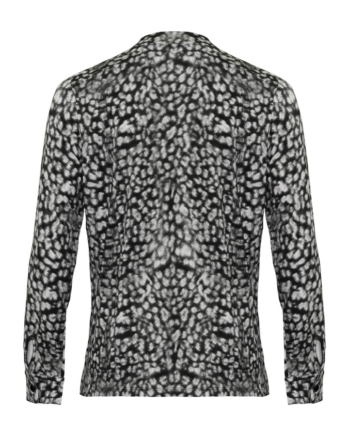 Majestic Filatures - Soft Touch Animal Print Henley Shirt