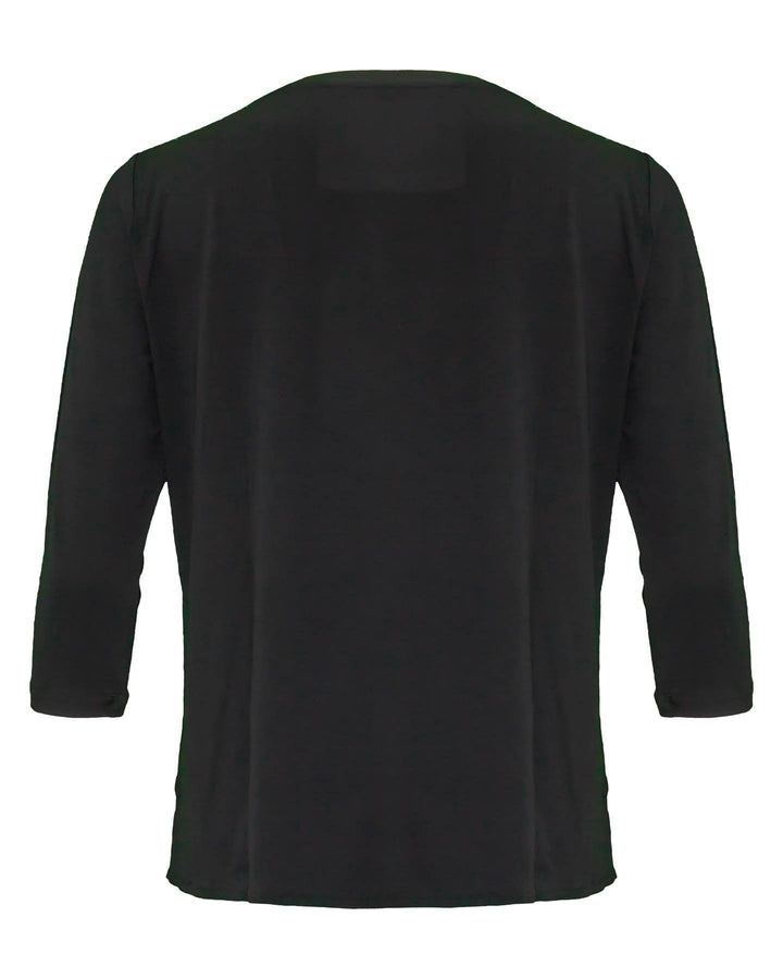 Majestic Filatures - Soft Touch Round Neck Top Black