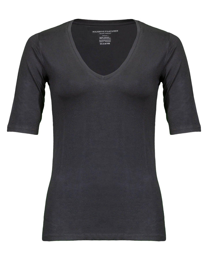 Majestic Filatures - Soft Touch V-Neck Top