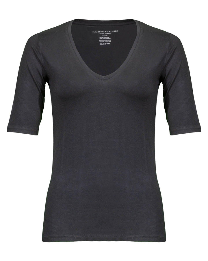 Majestic Filatures - Soft Touch V-Neck Top