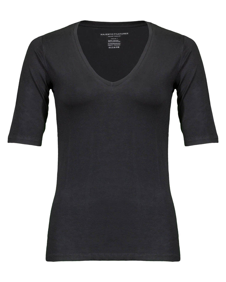 Majestic Filatures - Soft Touch V-Neck Top