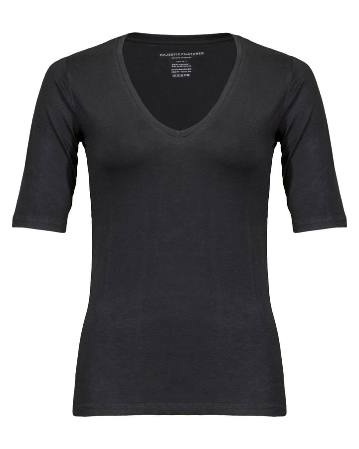 Majestic Filatures - Soft Touch V-Neck Top