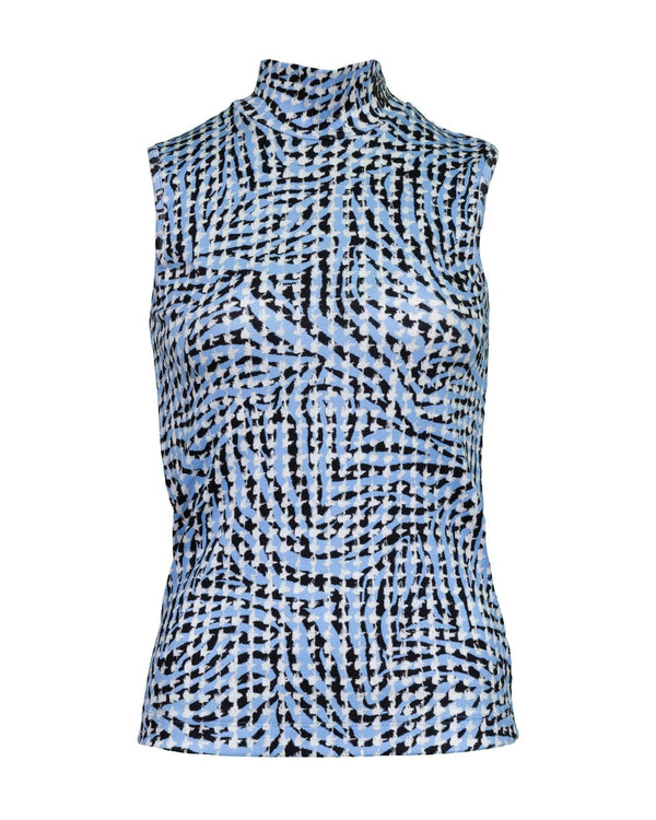 Marc Cain - Abstract Houndstooth Mockneck Shell