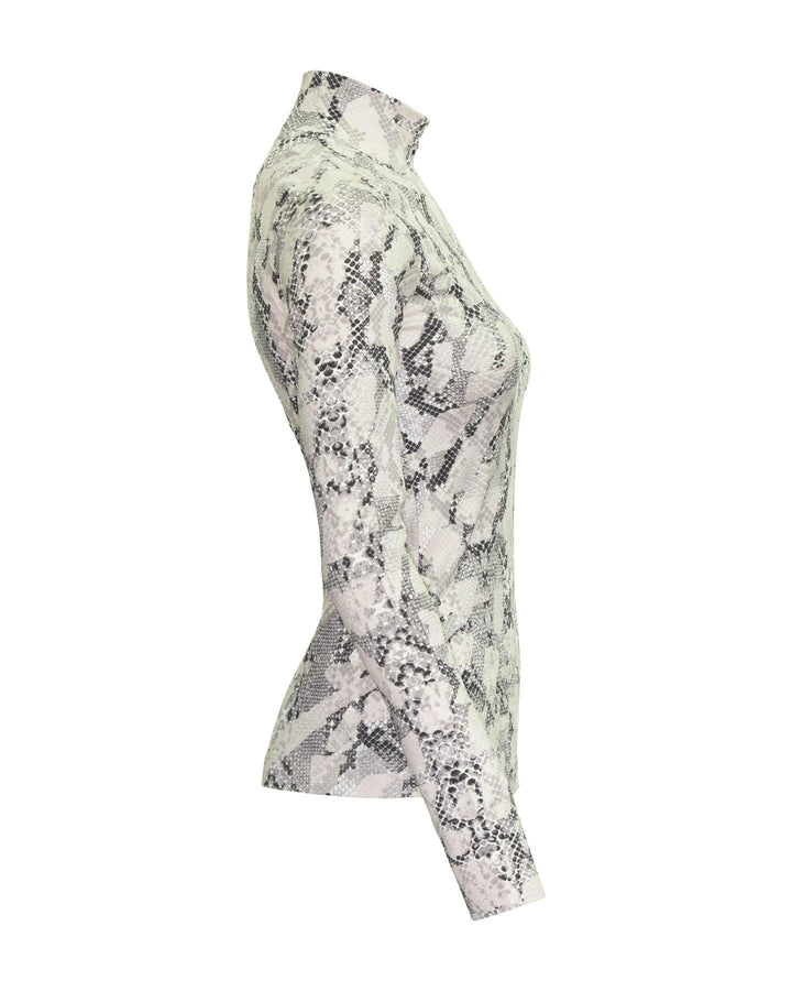 Marc Cain - Band Collar Snakeskin Print Top
