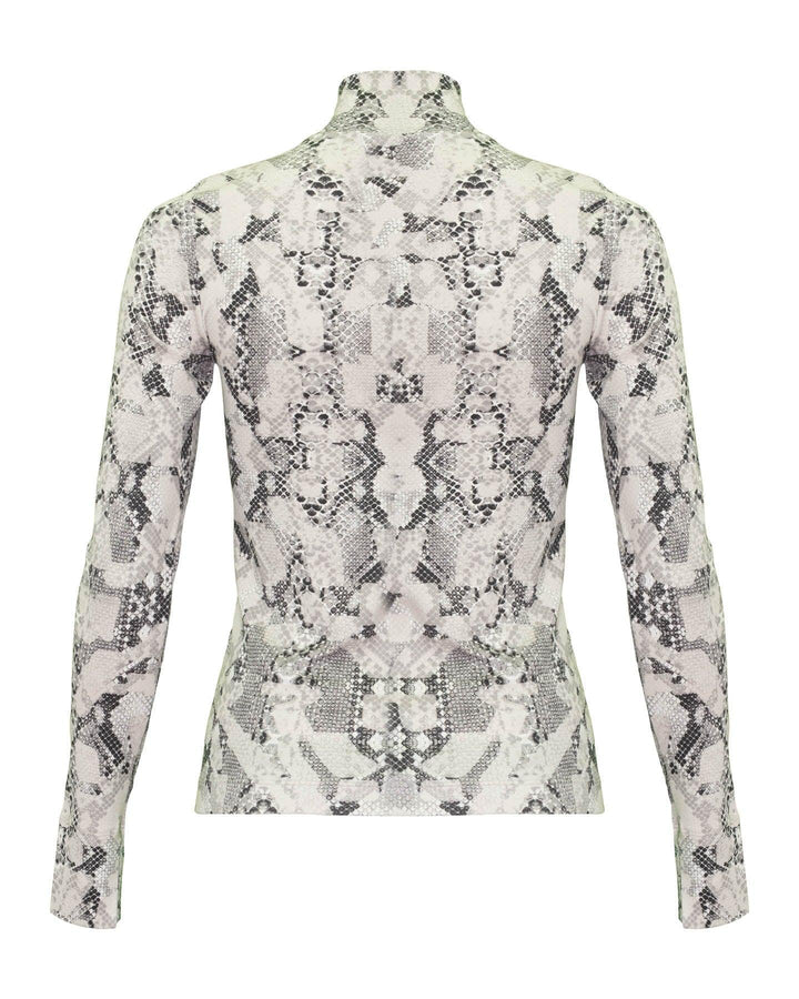 Marc Cain - Band Collar Snakeskin Print Top