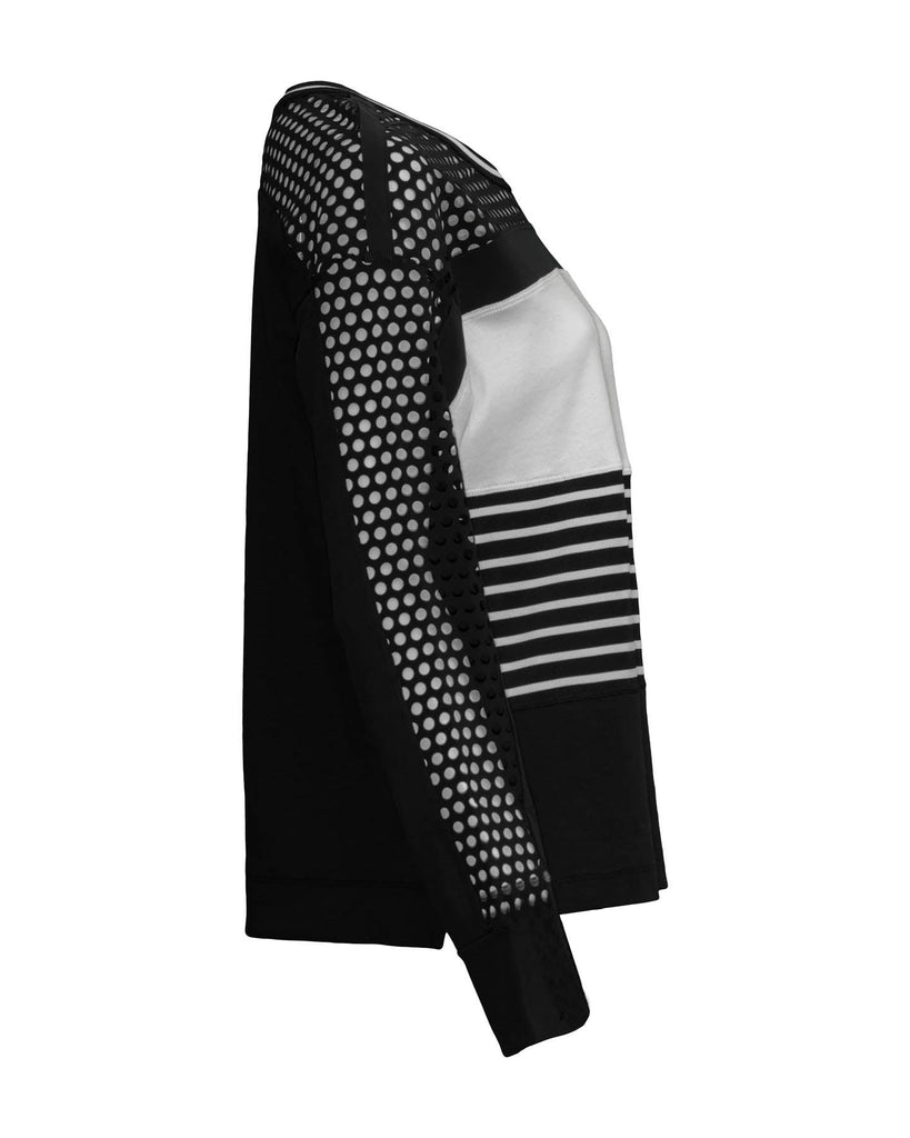 Marc Cain - Black and White Mesh Top