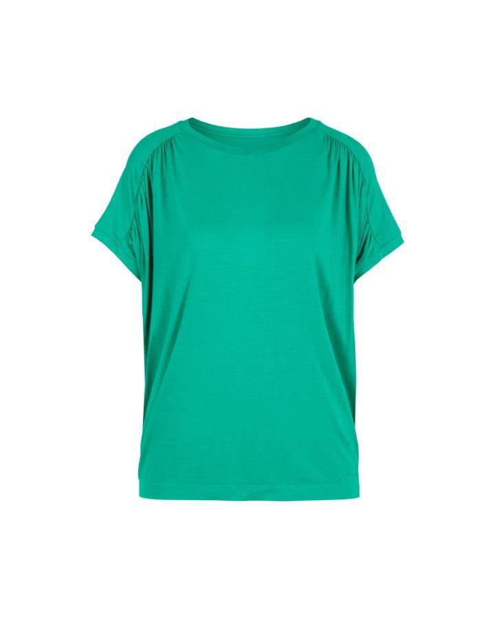 Marc Cain - Cap Sleeve Gathered Shoulder Tee