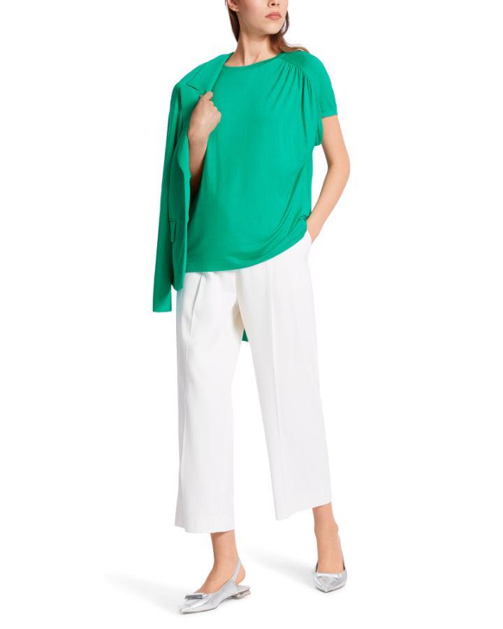 Marc Cain - Cap Sleeve Gathered Shoulder Tee