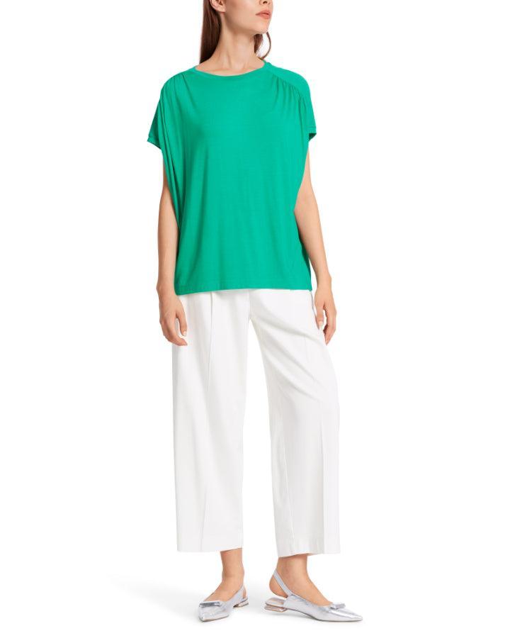 Marc Cain - Cap Sleeve Gathered Shoulder Tee