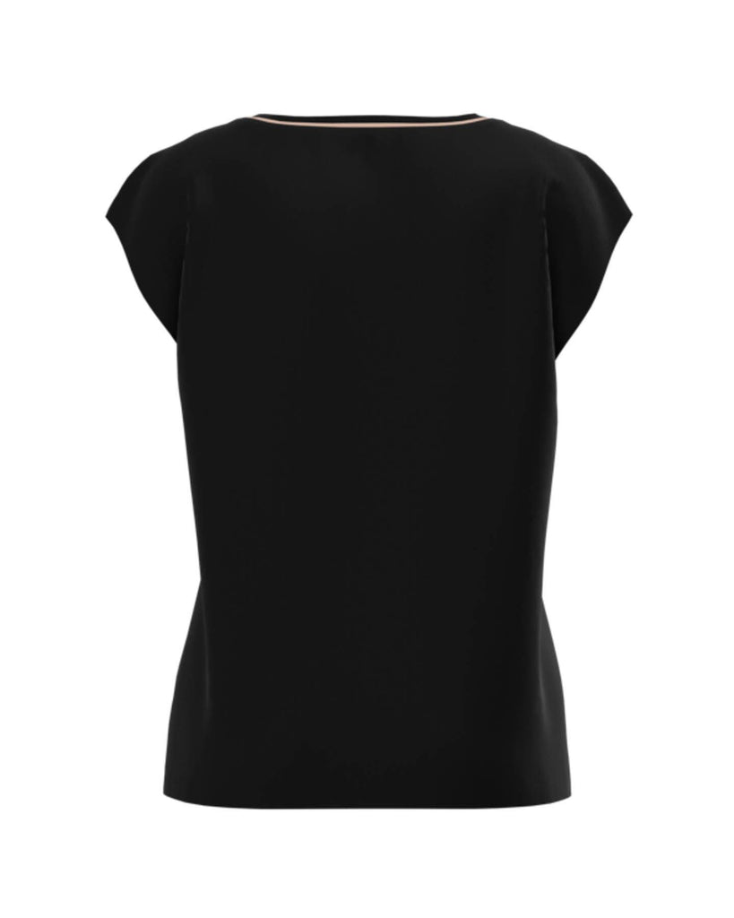 Marc Cain - Cap Sleeve Tee with Pipe Trim