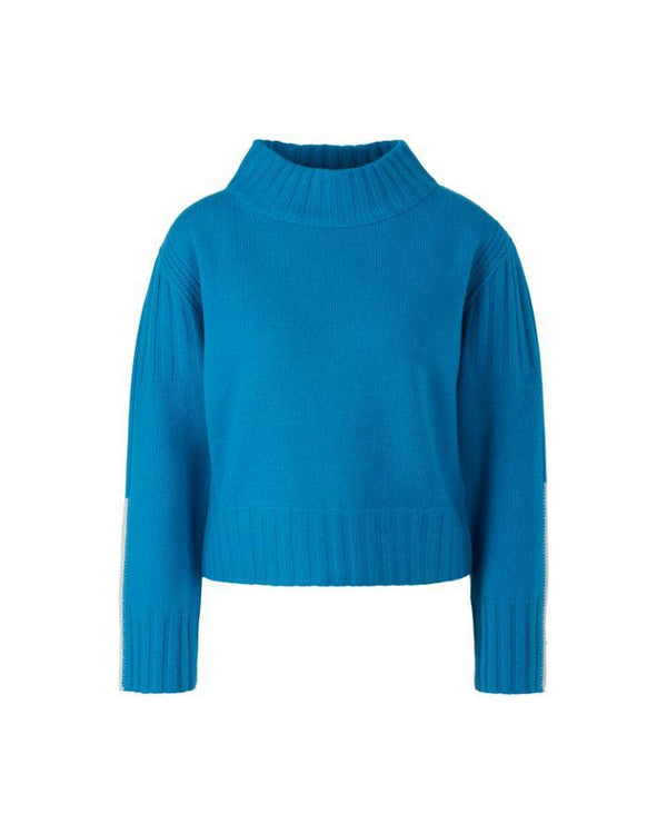 Marc Cain - Cashmere Blend Funnel Neck Sweater Deep Sea