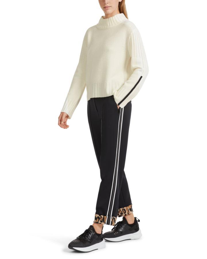 Marc Cain - Cashmere Blend Funnel Neck Sweater Off White