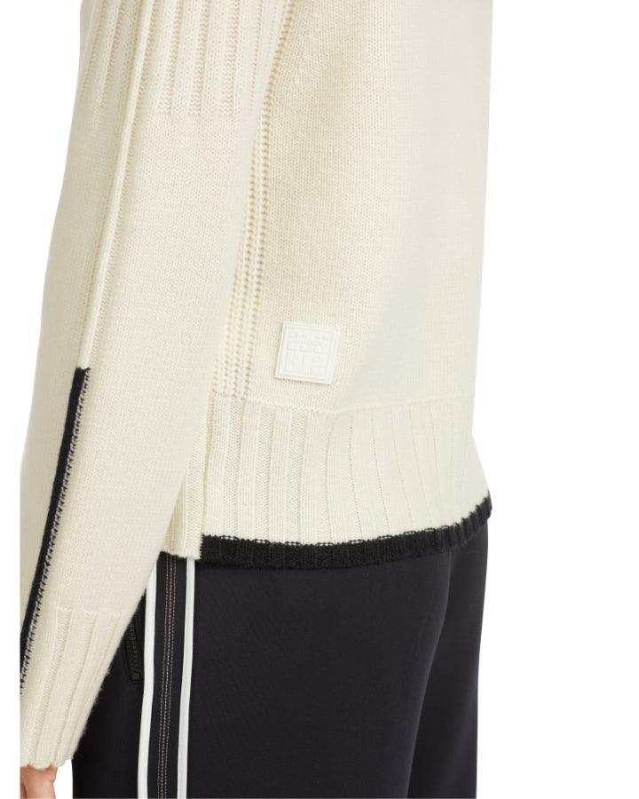 Marc Cain - Cashmere Blend Funnel Neck Sweater Off White