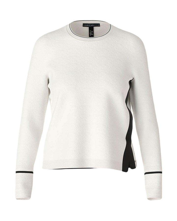 Marc Cain - Contrast Detail Viscose Blend Pullover
