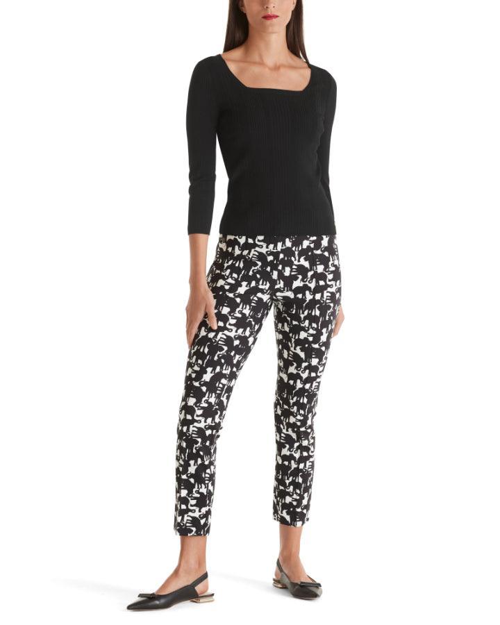 Marc Cain - Elephant Print Cropped Pants
