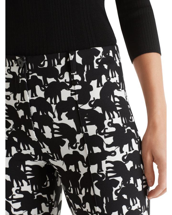 Marc Cain - Elephant Print Cropped Pants
