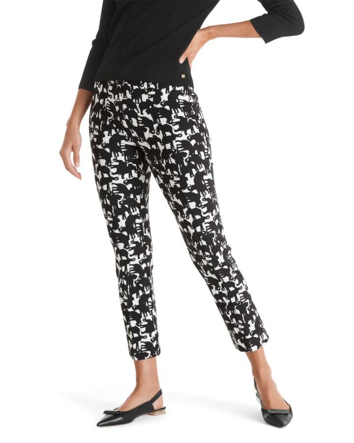 Marc Cain - Elephant Print Cropped Pants