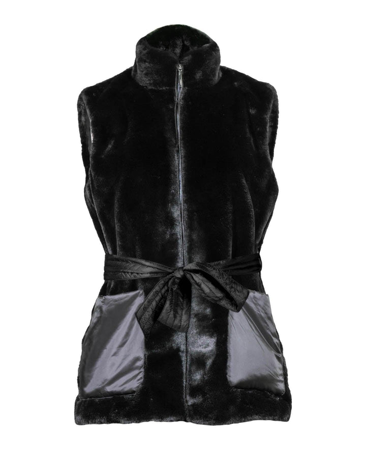 Marc Cain - Faux Fur Belted Vest