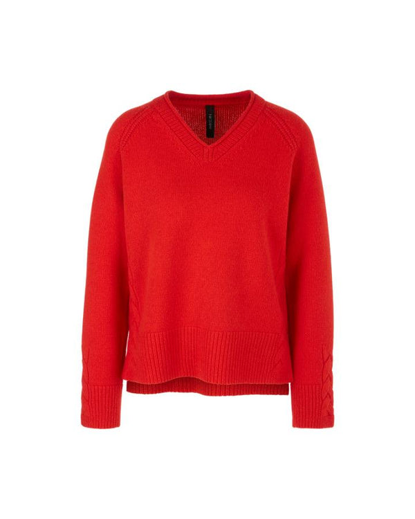 Marc Cain - Firey Red Cashmere Blend Pullover