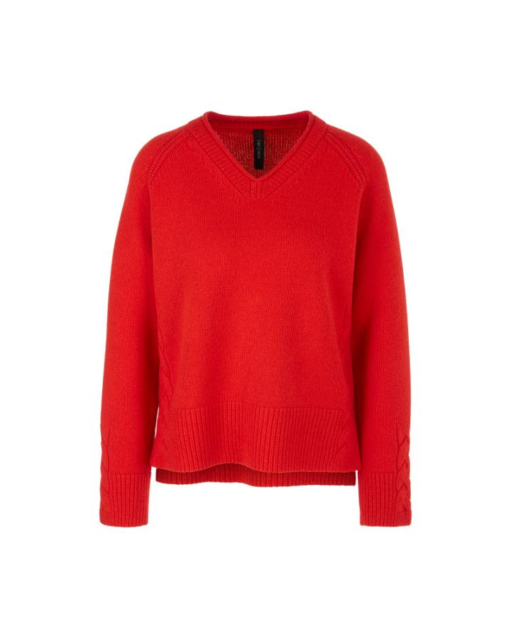Marc Cain - Firey Red Cashmere Blend Pullover