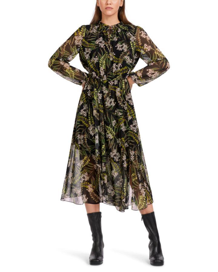 Marc Cain - Floral Leaf Print Dress