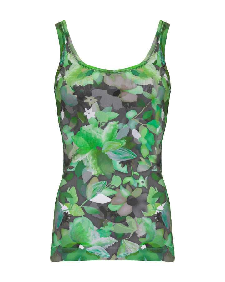Marc Cain - Floral Print Tank Crocodile