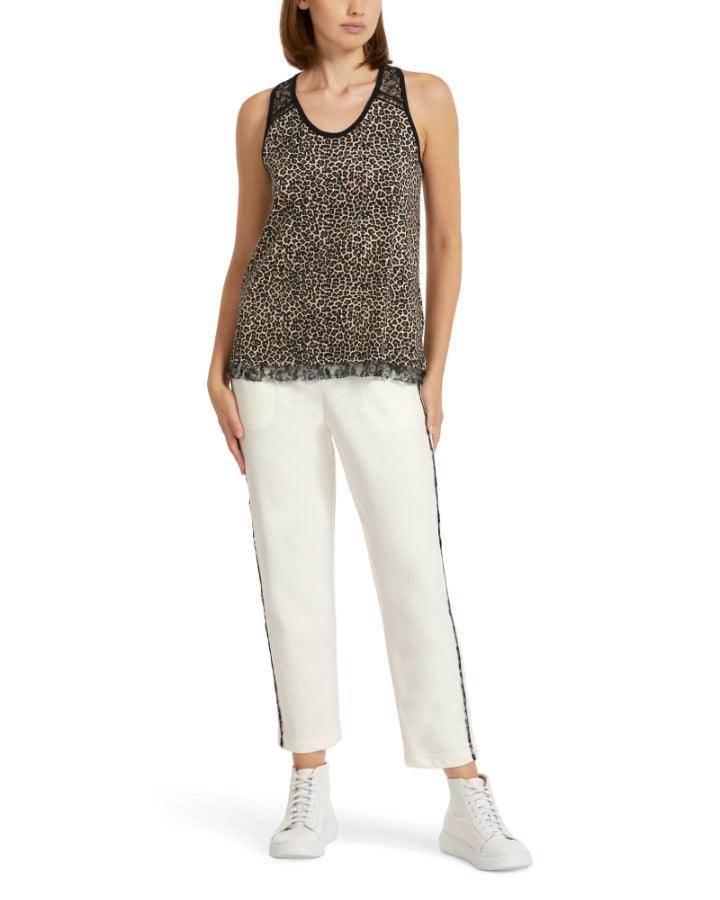 Marc Cain - Leopard and Lace Tank Top
