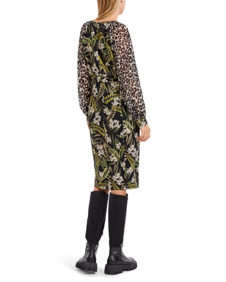 Marc Cain - Mix Print Sheer Sleeve Dress