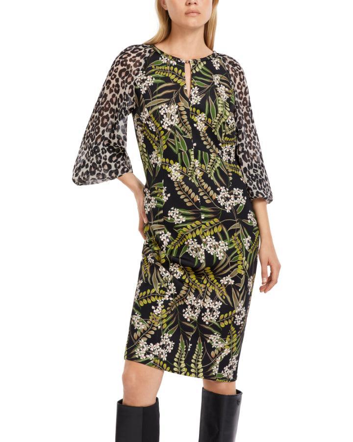 Marc Cain - Mix Print Sheer Sleeve Dress