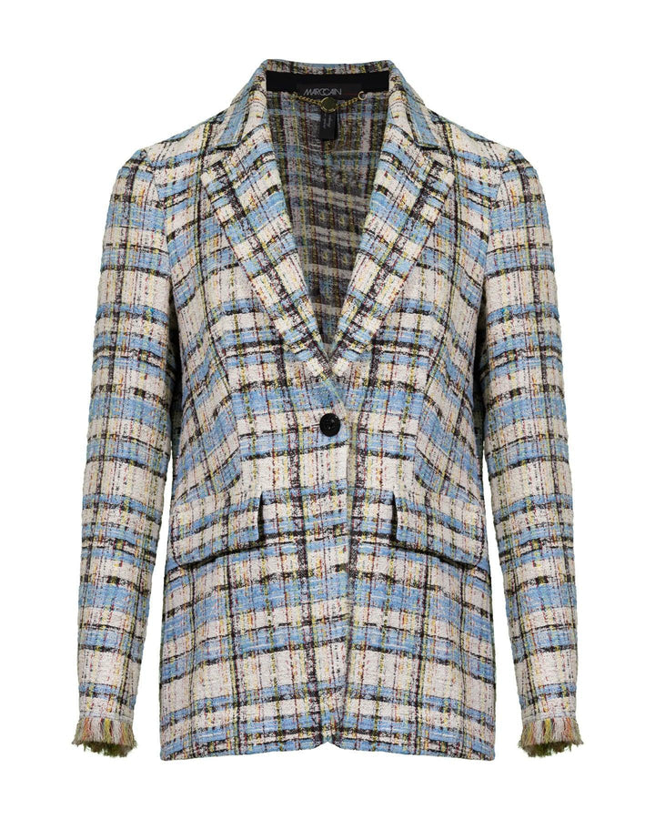Marc Cain - Oversized Tweed Plaid Blazer