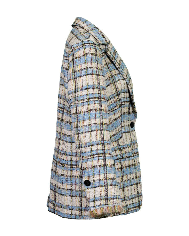 Marc Cain - Oversized Tweed Plaid Blazer