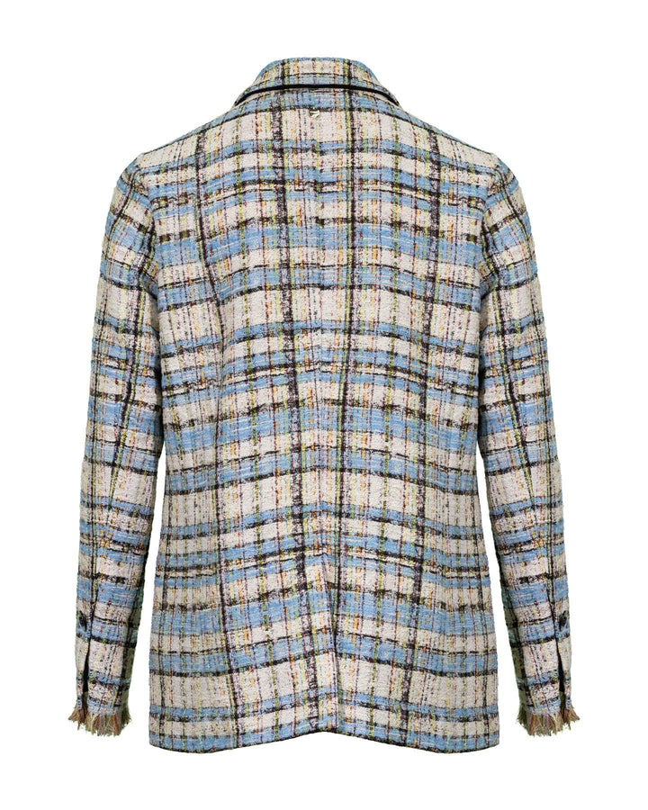 Marc Cain - Oversized Tweed Plaid Blazer