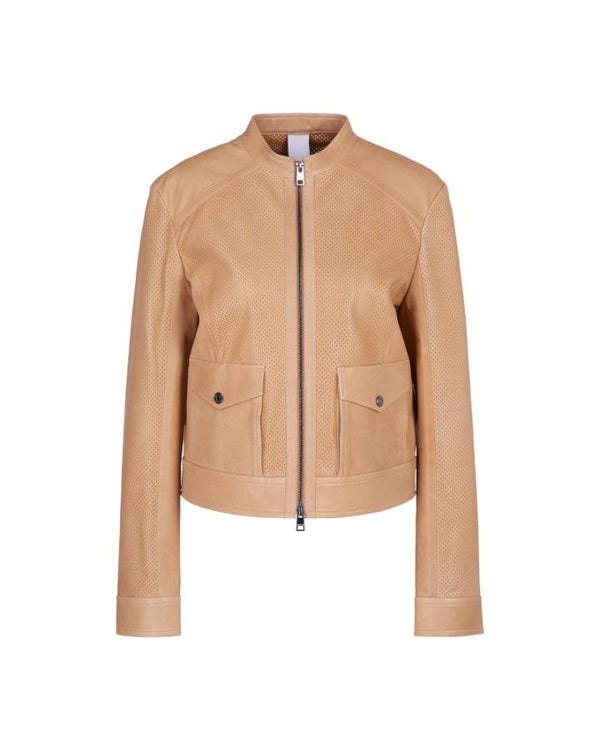 Marc Cain - Perforated Leather Zip Jacket