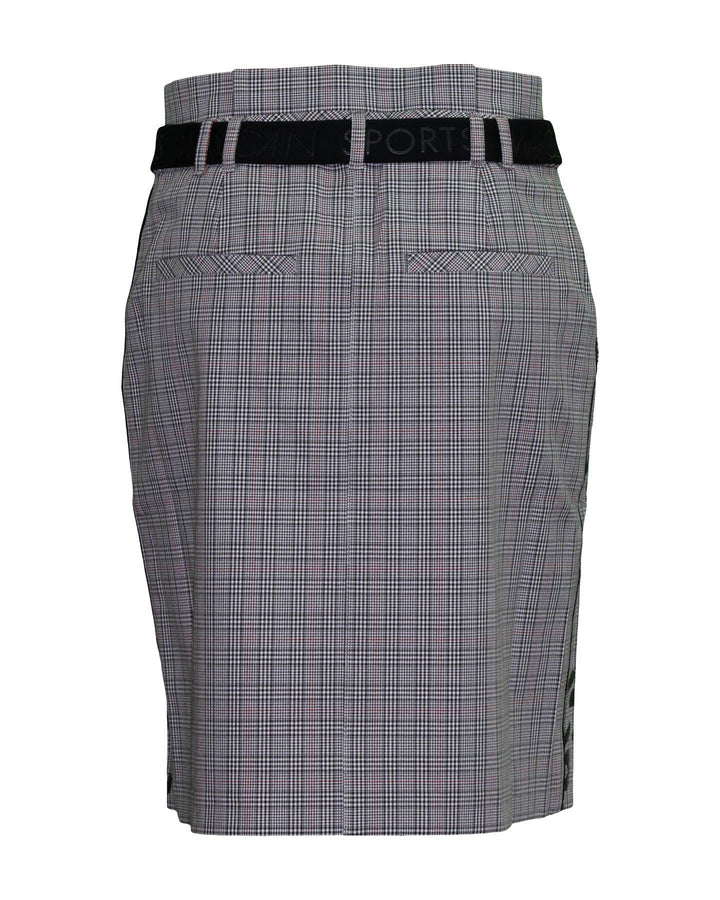 Marc Cain - Plaid Leopard Print Skirt