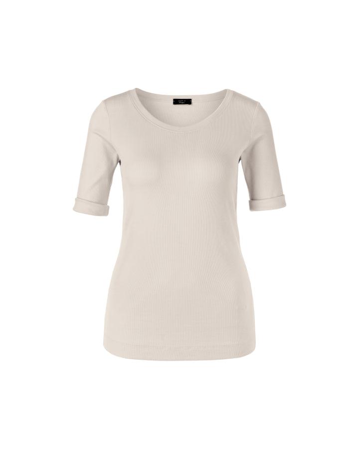 Marc Cain - Ribbed Wide Round Neck Tee